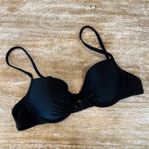Aerie lightly lined underwire bikini top 34A black